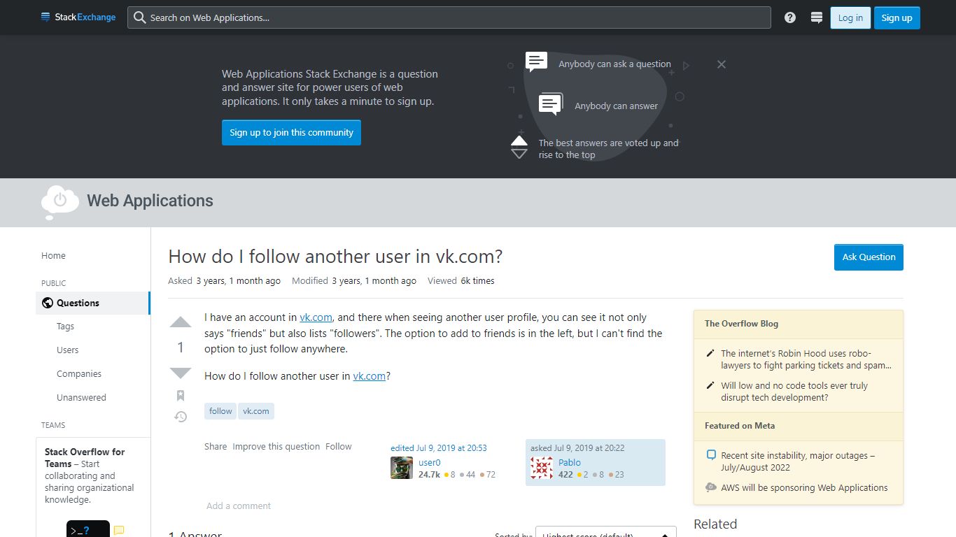 How do I follow another user in vk.com? - Web Applications ...